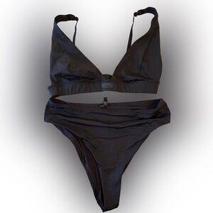 SKIMS - Black High-Waisted Bikini - Size XL